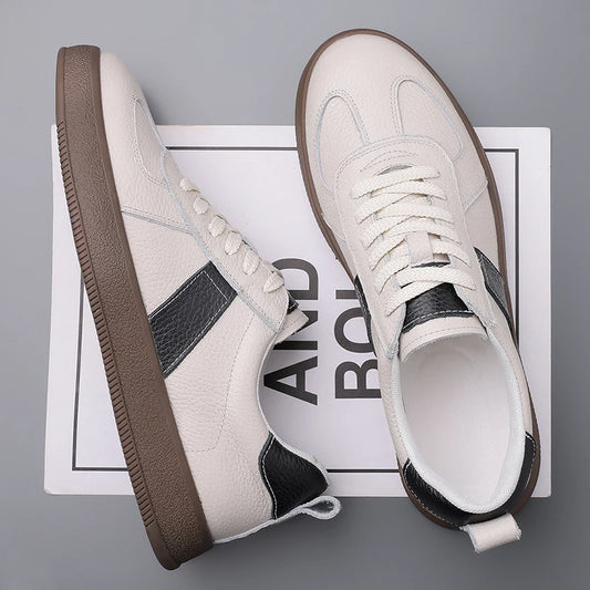 New Arrival Mens Casual Shoes Versatile Leather Man Tenis Masculino Outdoor Male Skateboard Footwear Handmade Male Walking Shoes