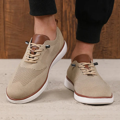 Fashionable Avant Garde Men's Sports Shoes Knitted Mesh Breathable Trendy Appearance Flat Shoes Versatile Street Casual Shoes