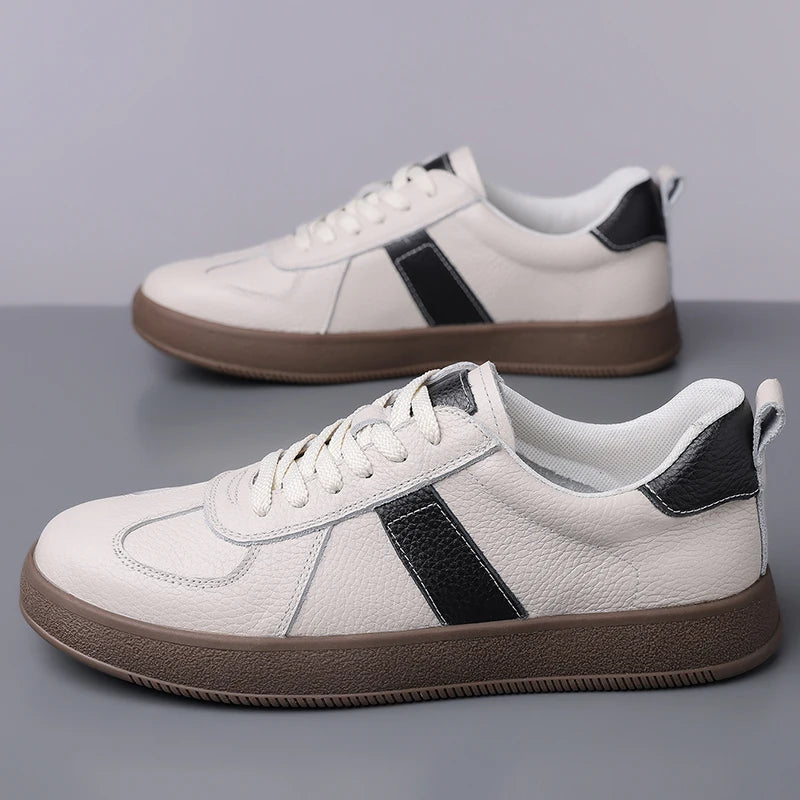 New Arrival Mens Casual Shoes Versatile Leather Man Tenis Masculino Outdoor Male Skateboard Footwear Handmade Male Walking Shoes