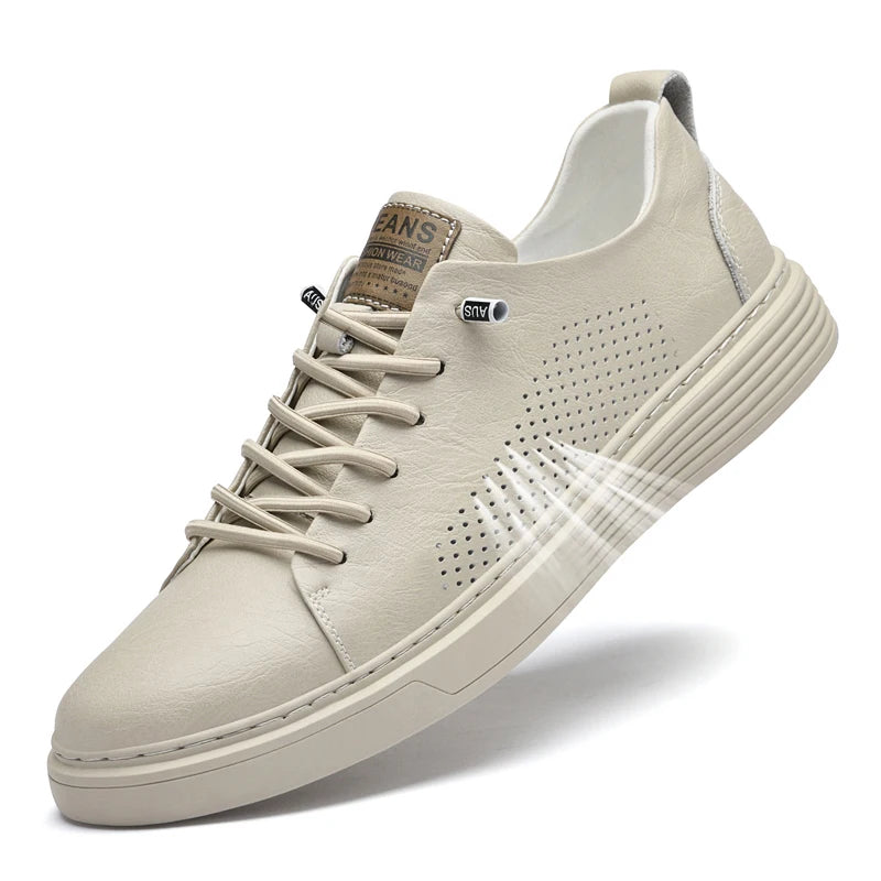 Genuine Leather Men's Shoes Fashion Outdoor Skateboard Sneakers High Quality Casual shoes for Men Sport Shoes Tennis Masculino