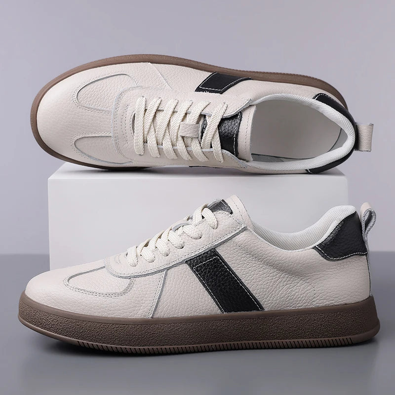 New Arrival Mens Casual Shoes Versatile Leather Man Tenis Masculino Outdoor Male Skateboard Footwear Handmade Male Walking Shoes