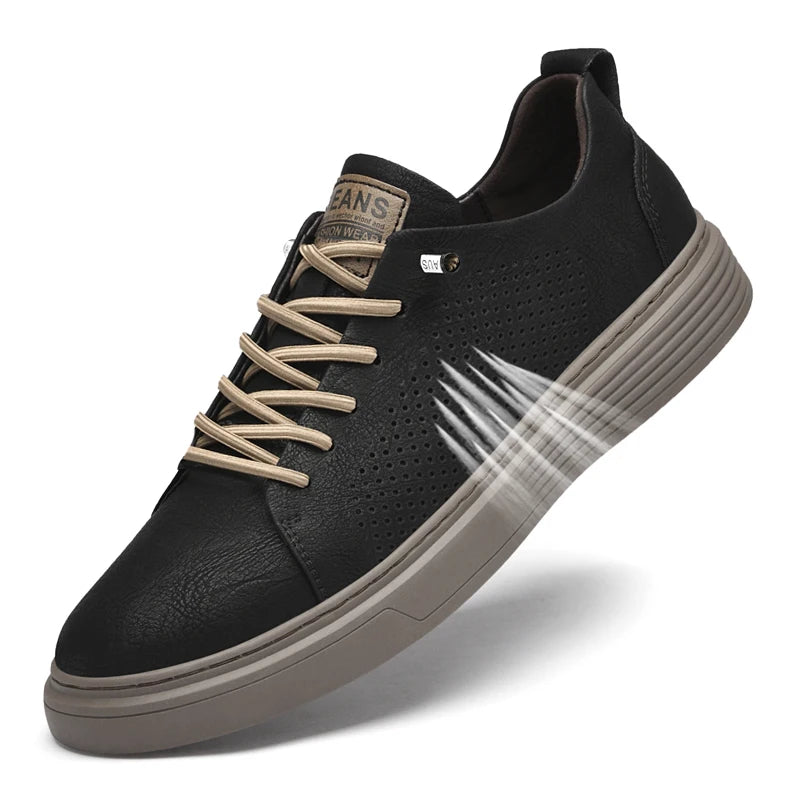 Genuine Leather Men's Shoes Fashion Outdoor Skateboard Sneakers High Quality Casual shoes for Men Sport Shoes Tennis Masculino