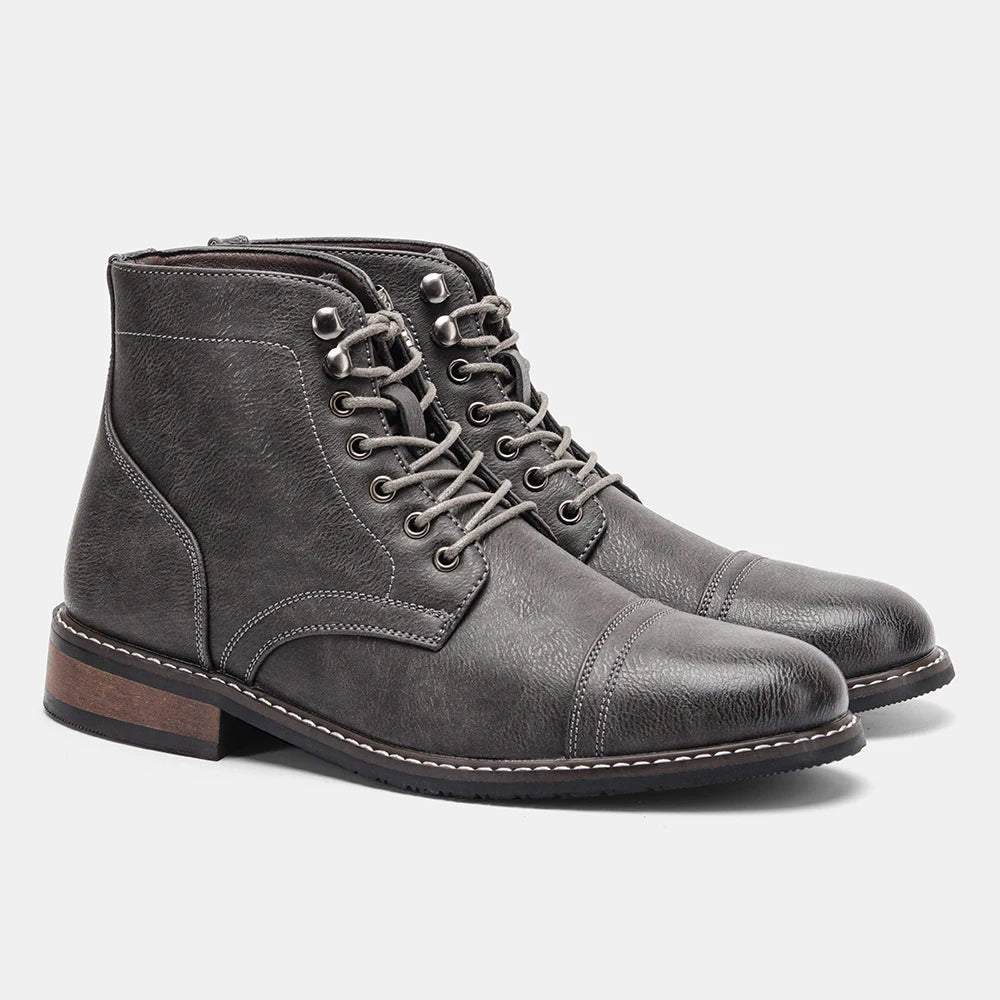 Classical Men Boots 2025 Fashion Comfortable Spring Leather Ankle Boots