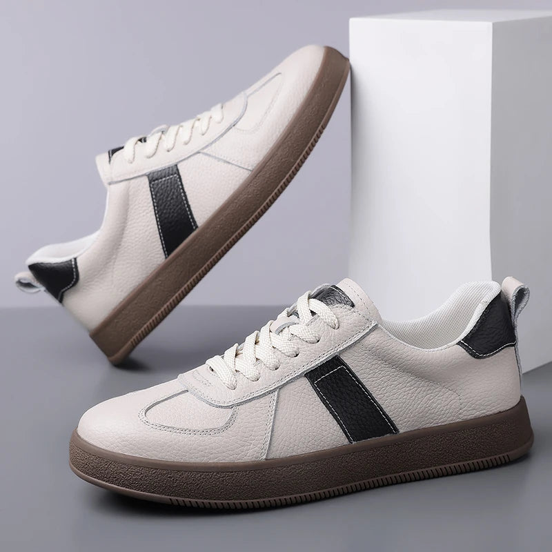 New Arrival Mens Casual Shoes Versatile Leather Man Tenis Masculino Outdoor Male Skateboard Footwear Handmade Male Walking Shoes