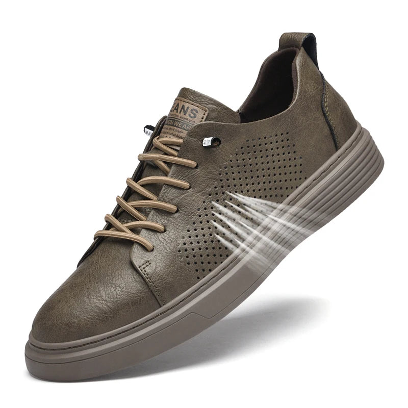 Genuine Leather Men's Shoes Fashion Outdoor Skateboard Sneakers High Quality Casual shoes for Men Sport Shoes Tennis Masculino